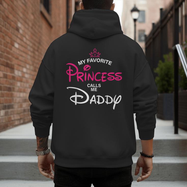 My Favorite Princess Calls Me Daddy Daughter Fathers Day Men Men's Hoodie Back Print