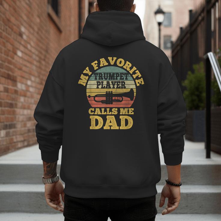 My Favorite Trumpet Player Calls Me Dad Father Vintage Men's Hoodie Back Print My Favorite Trumpet Player Calls Me Dad Father Vintage Men's Hoodie Back Print