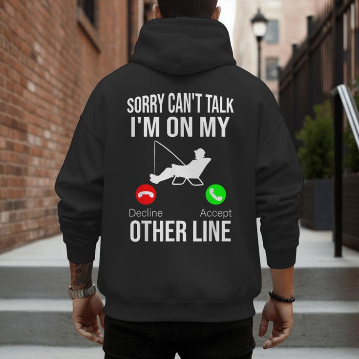 Fishing Dad Men Reel Cool Fish Bass Fishing Men's Hoodie Back Print