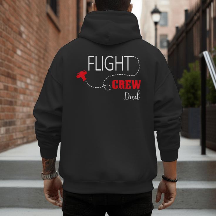 Flight Crew Airplane Birthday Dad Airplane Matching Family Men's Hoodie Back Print
