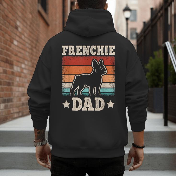 Frenchie Dad Retro French Bulldog Lover Daddy Men Men's Hoodie Back Print Frenchie Dad Retro French Bulldog Lover Daddy Men Men's Hoodie Back Print