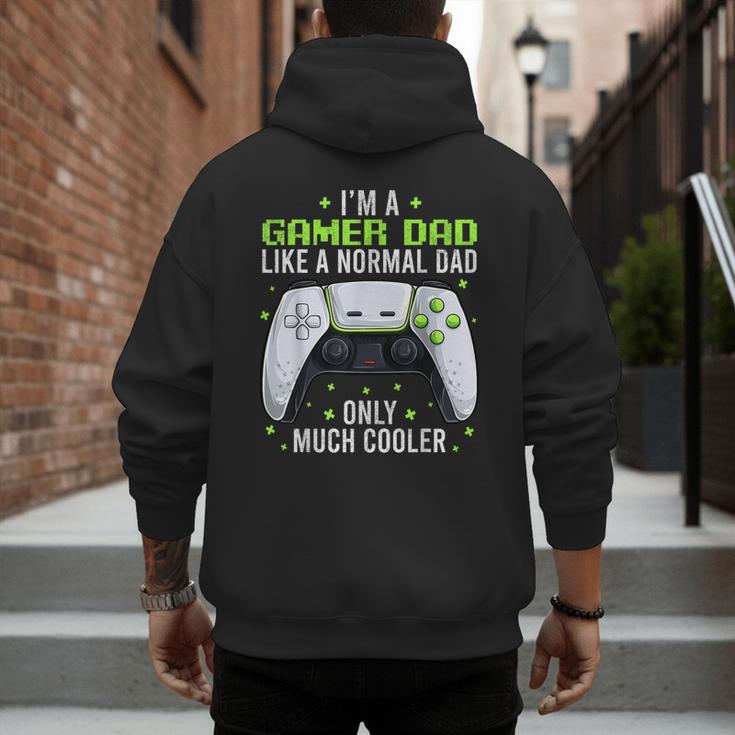 Gamer Dad Gaming Shirts Fathers Day Video Game Daddy Men's Hoodie Back Print