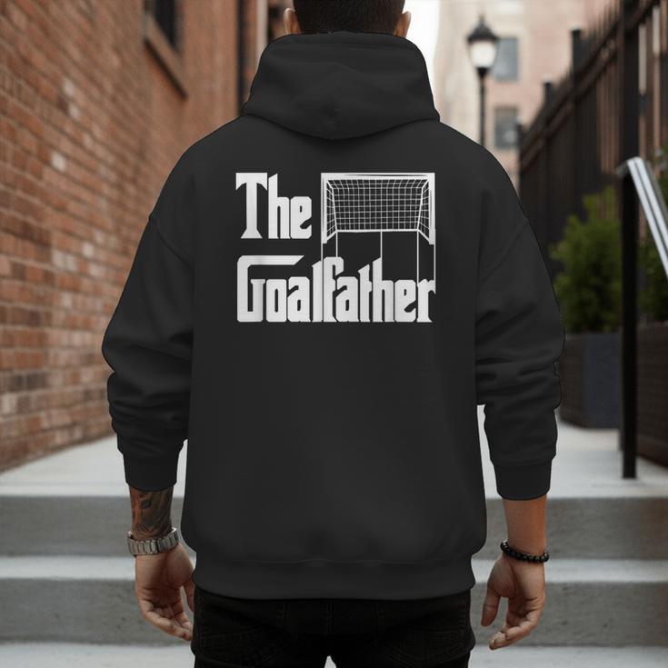 The Goalfather Dad Soccer Goalkeeper Goalie Coach Footballer Men's Hoodie Back Print