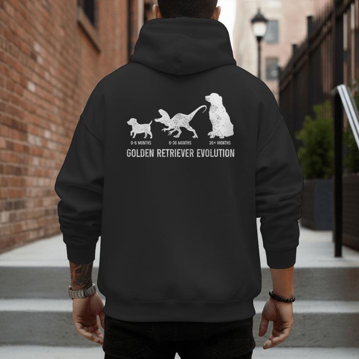 Golden Retriever Mom Dad Puppy Dog Owner Dog Lover Men's Hoodie Back Print