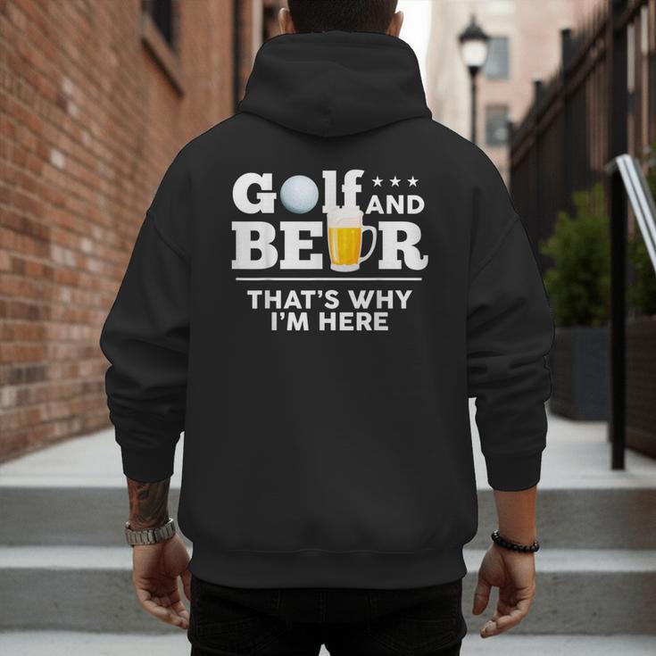 Golf And Beer Joke Dad Fathers Day Drinking Birthday Small Men's Hoodie Back Print Golf And Beer Joke Dad Fathers Day Drinking Birthday Small Men's Hoodie Back Print