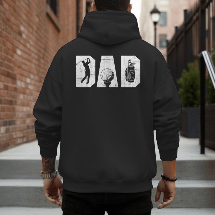 Golfing Dad Golf Lover Golfing Putter Golfer Men's Hoodie Back Print
