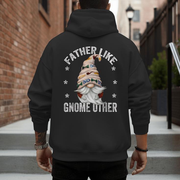 Grandpa Fathers Day Gnome For Men And Best Dad Pun Men's Hoodie Back Print