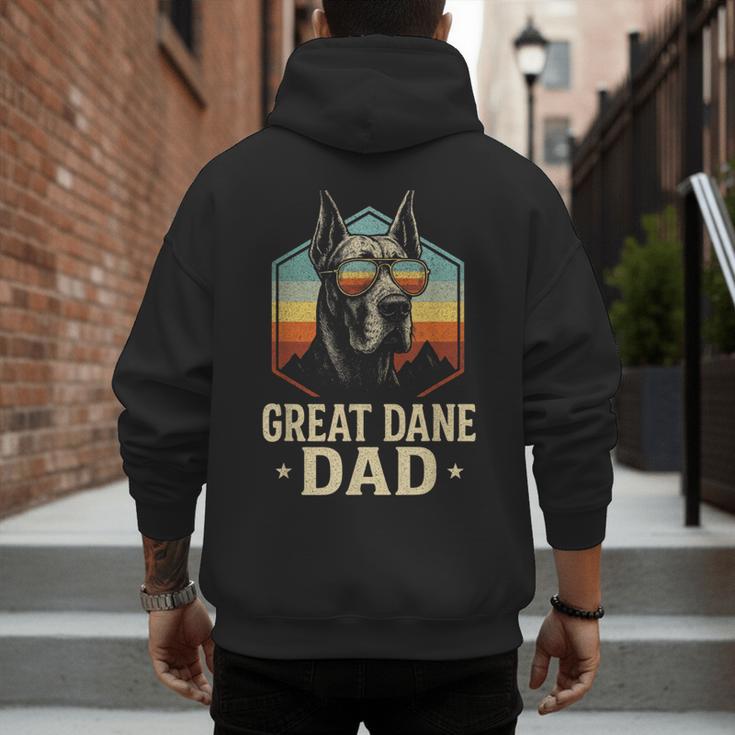 Great Dane Dad Vintage Men's Hoodie Back Print
