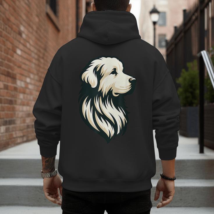 Great Pyrenees Pyr Minimalist Simple Dog Mom Dad Boys Girls Men's Hoodie Back Print Great Pyrenees Pyr Minimalist Simple Dog Mom Dad Boys Girls Men's Hoodie Back Print