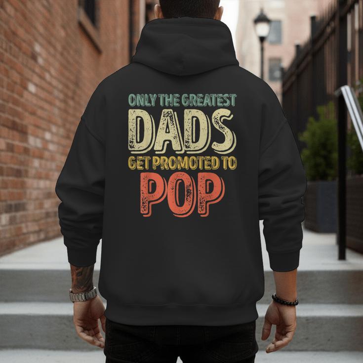Only The Greatest Dads Get Promoted To Pop Men's Hoodie Back Print