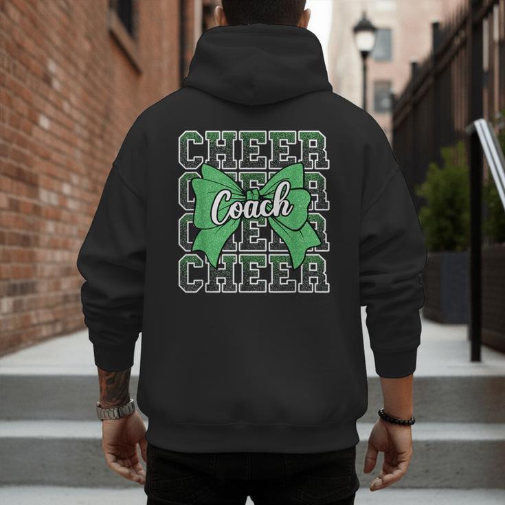 Green Sport Loud Proud Cheer Coach Dad Father's Day Men's Hoodie Back Print