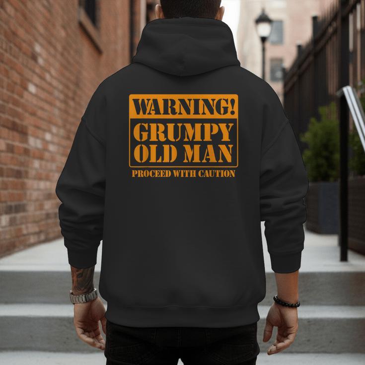 Grumpy Old Man Tee Shirt For Grandfathers Dads Father's Day Men's Hoodie Back Print