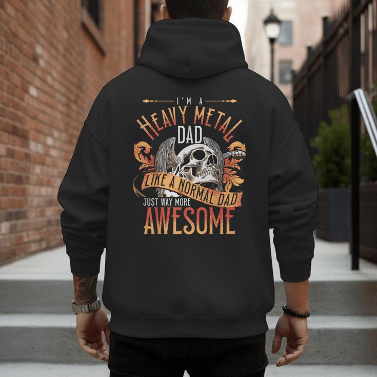 Heavy Metal Cooler Dad Punk Rock Music Lover Men's Hoodie Back Print