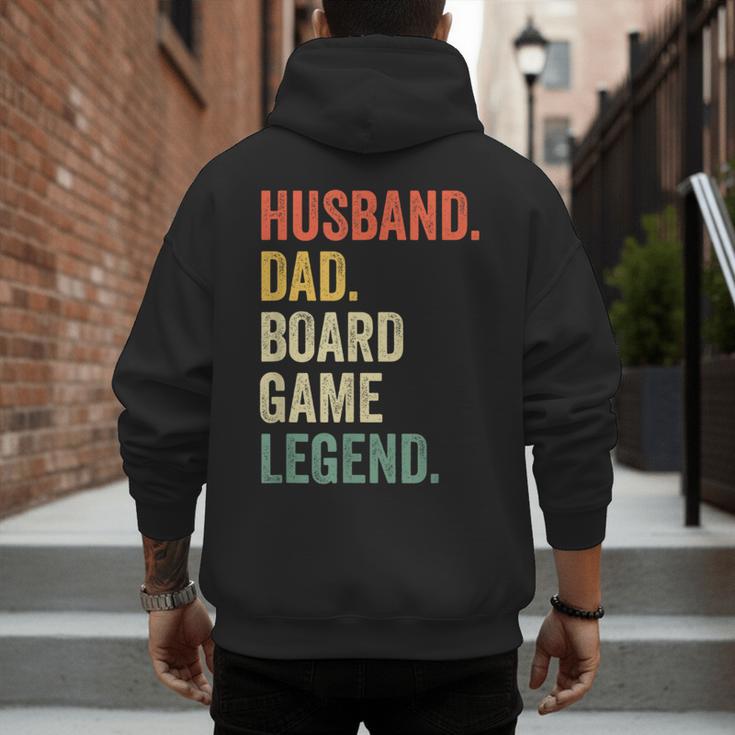 Husband Dad Board Game Night Legend Father Vintage Men's Hoodie Back Print Husband Dad Board Game Night Legend Father Vintage Men's Hoodie Back Print