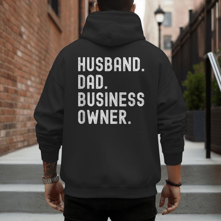Husband Dad Business Owner CEO Entrepreneur Men Men's Hoodie Back Print