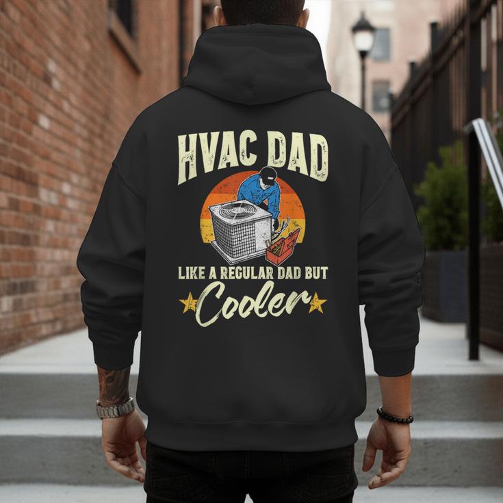 HVAC Dad But Cooler HVAC Technician Father Men's Hoodie Back Print