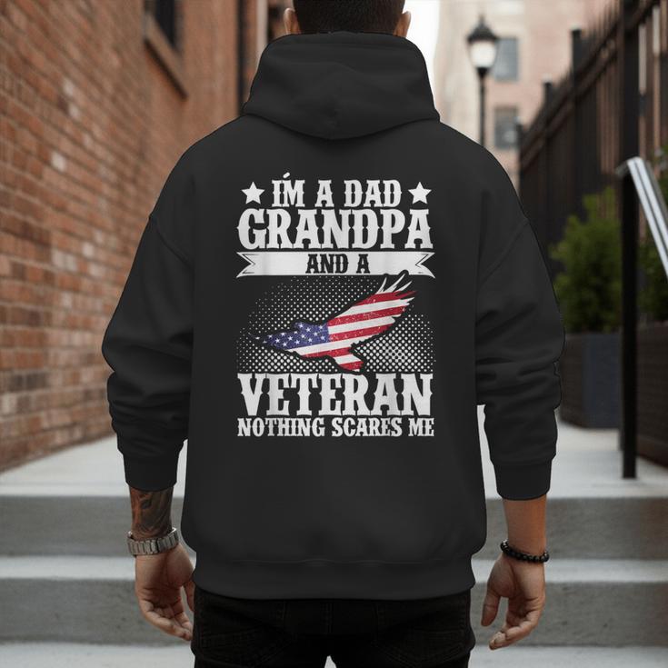 I'm A Dad Grandpa And A Veteran US Flag Veterans Day Men's Hoodie Back Print I'm A Dad Grandpa And A Veteran US Flag Veterans Day Men's Hoodie Back Print