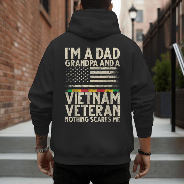 I'm A Dad Grandpa And A Vietnam Veteran Nothing Scares Me Men's Hoodie Back Print