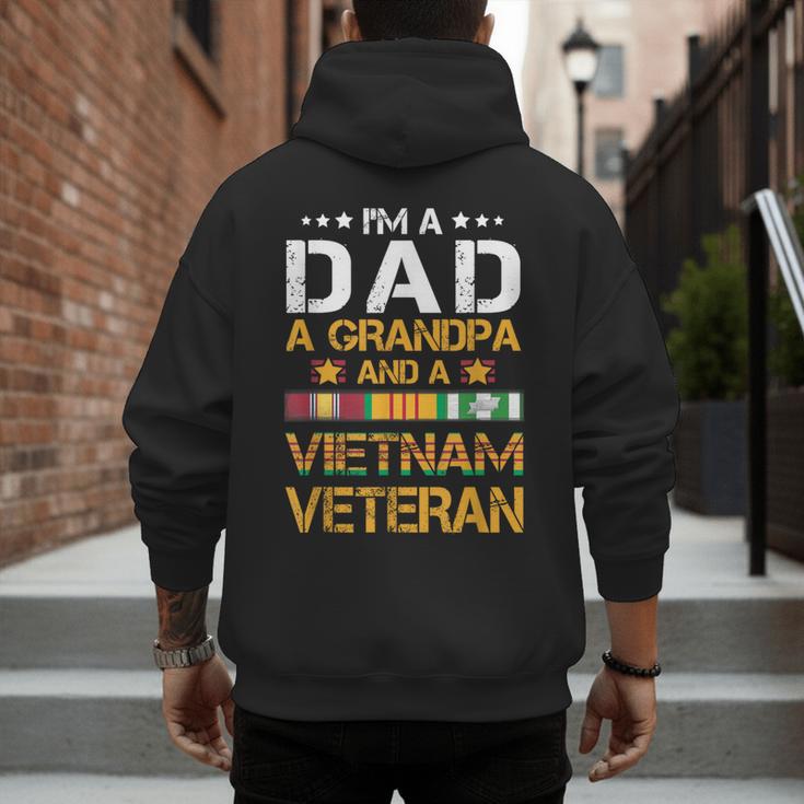 I'm A Dad Grandpa And A Vietnam Veteran US Army Vet Men's Hoodie Back Print