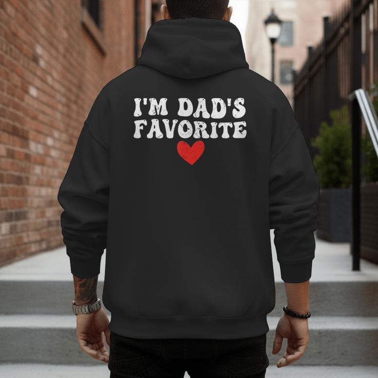 I'm Dad's Favorite Sarcastic Father's Day Men's Hoodie Back Print