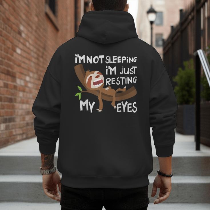 I'm Not Sleeping I'm Just Resting My Eyes Father's Day Dad Men's Hoodie Back Print