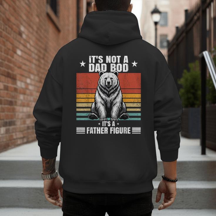 It's Not A Dad Bod It's Father Figure Bear Vintage Men's Hoodie Back Print