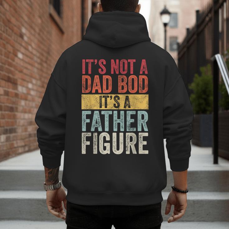 It's Not A Dad Bod It's A Father Figure Retro VintageShort Sleeve Men's Hoodie Back Print