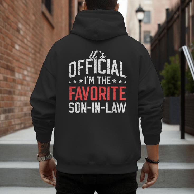 It's Official I'm The Favorite Son-In-Law Dad Father Men's Hoodie Back Print