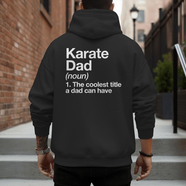 Karate Dad Definition Sports Martial Arts Men's Hoodie Back Print