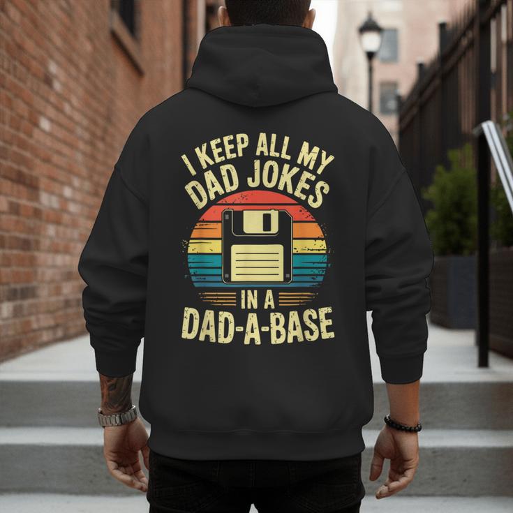 I Keep All My Dad Jokes In A Dad-A-Base Shirt Men Dad Joke Men's Hoodie Back Print