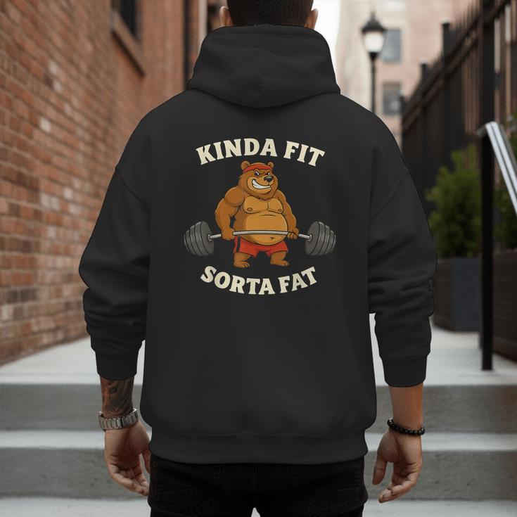 Kinda Fit Sorta Fat Gym Dad BOD Workout Apparel Men's Hoodie Back Print Kinda Fit Sorta Fat Gym Dad BOD Workout Apparel Men's Hoodie Back Print