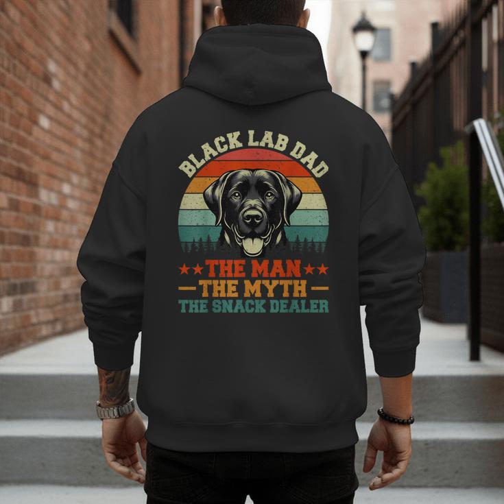 Labrador Retriever Dad Black Lab Dad Men's Hoodie Back Print