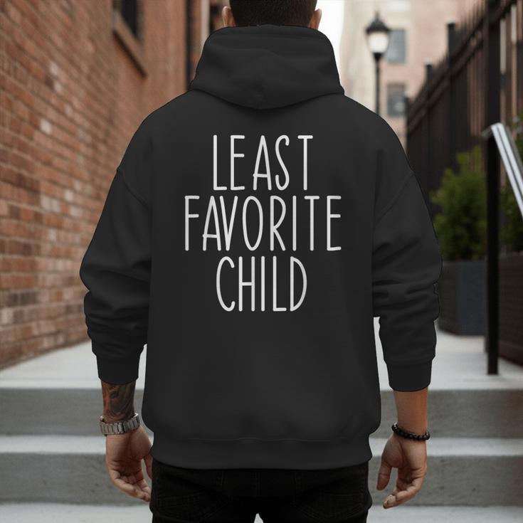 Least Favorite Child Mom Dad Son Men's Hoodie Back Print Least Favorite Child Mom Dad Son Men's Hoodie Back Print