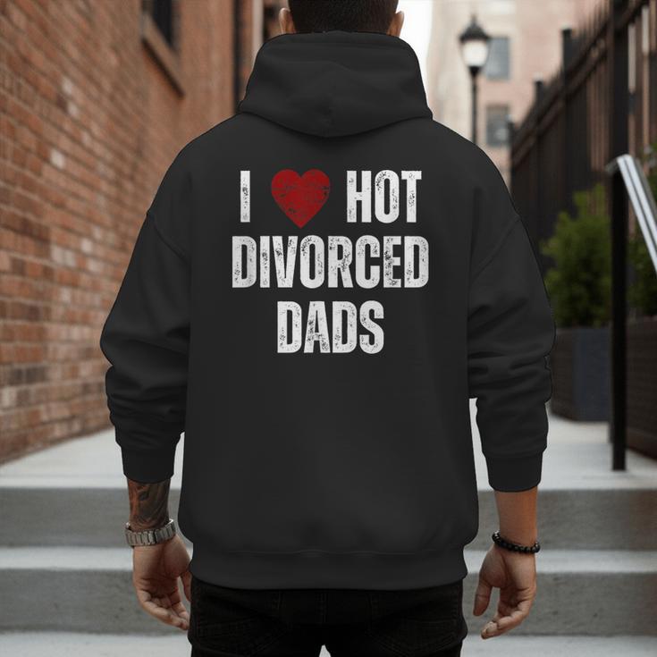 I Love Hot Divorced Dads Red Hearts Men's Hoodie Back Print I Love Hot Divorced Dads Red Hearts Men's Hoodie Back Print