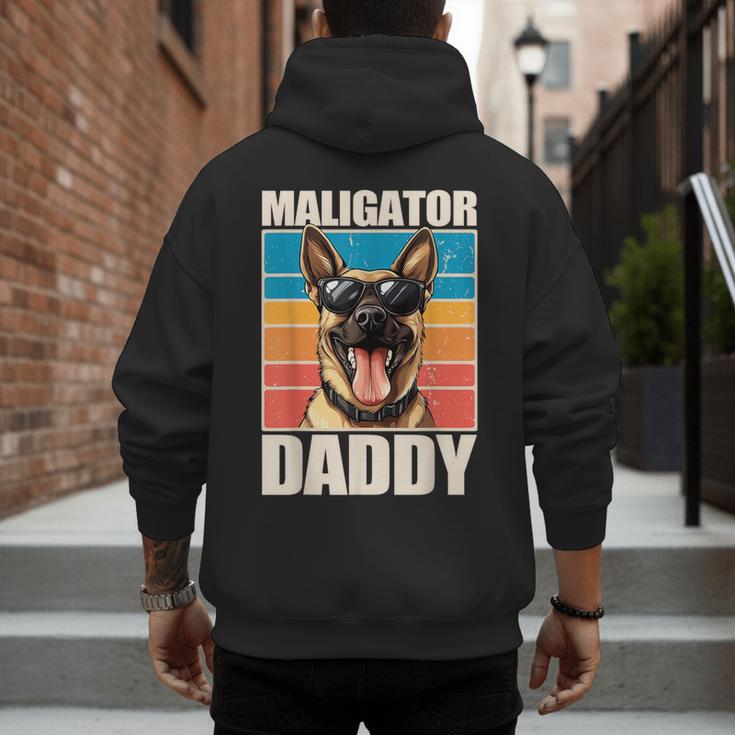 Malinois Dad Maligator Daddy Belgian Malinois Men's Hoodie Back Print