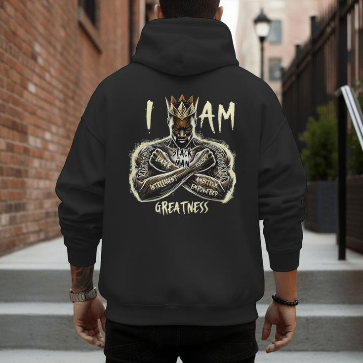 I Am Man King Powerful Dad Afro Melanin Men's Hoodie Back Print