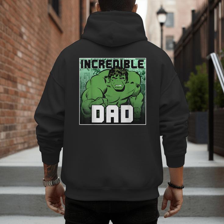 Marvel Comics Avengers Father's Day Hulk Incredible Dad Men's Hoodie Back Print