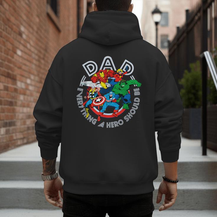 Marvel Comics Retro Classic Father's Day Avengers Hero Dad Men's Hoodie Back Print