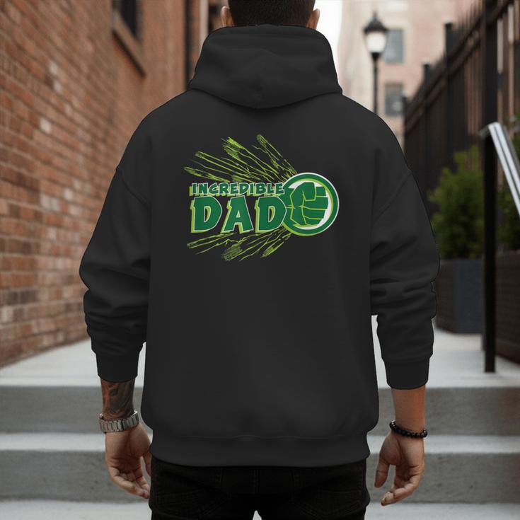 Marvel Hulk Incredible Dad Family Trip Vacation Father's Day Men's Hoodie Back Print