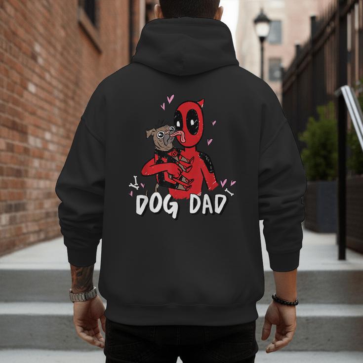 Marvel Super Heroes Pets Deadpool Loves Dogpool Dog Dad Men's Hoodie Back Print