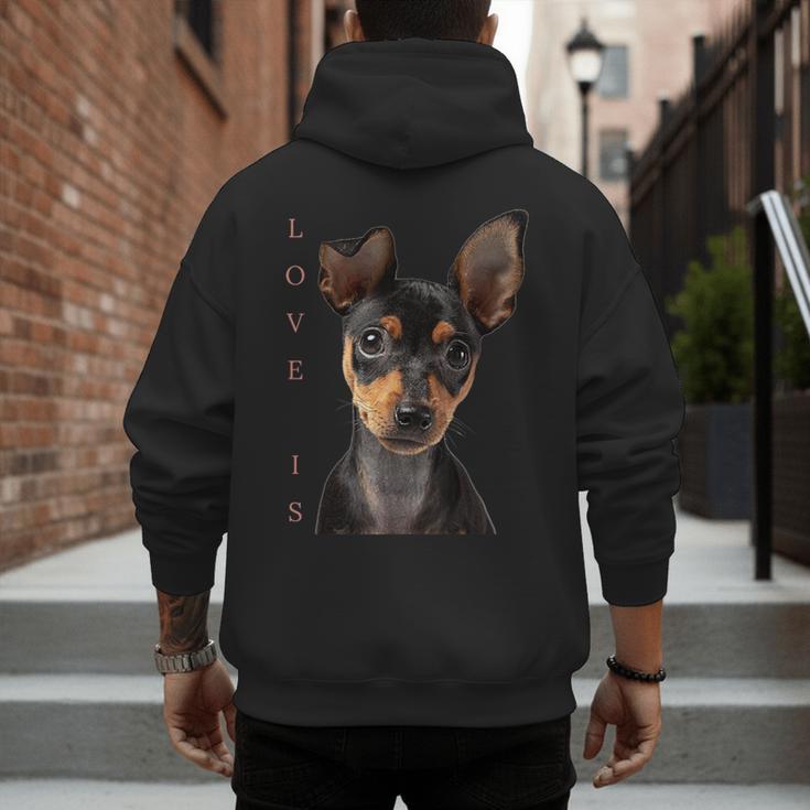 Miniature Pinscher Shirt Dog Mom Dad Tshirt Love Puppy Pet Men's Hoodie Back Print Miniature Pinscher Shirt Dog Mom Dad Tshirt Love Puppy Pet Men's Hoodie Back Print