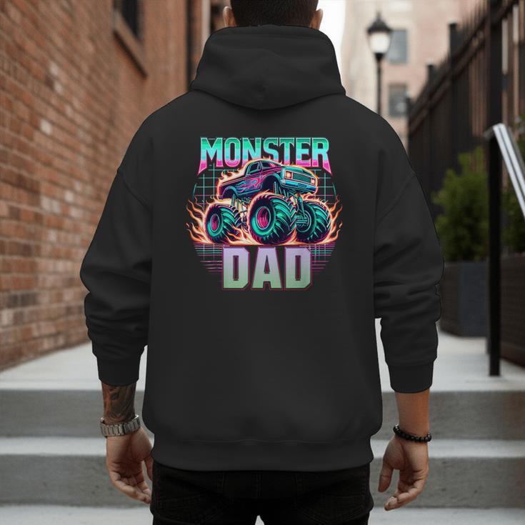 Monster Truck Dad Monster Truck Are My Jam Truck Lovers Men's Hoodie Back Print