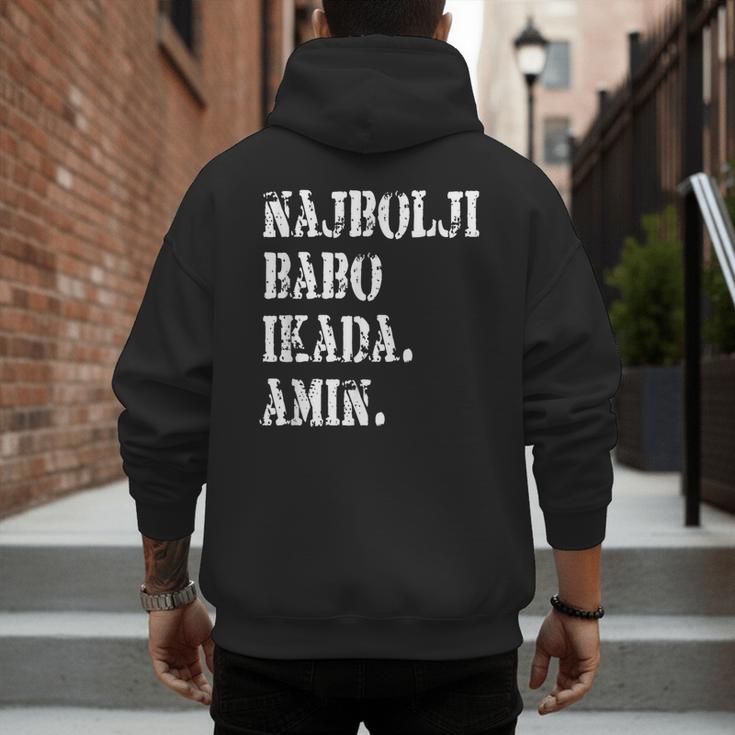 Najbolji Babo Ikad Bosnian Dad Men's Hoodie Back Print Najbolji Babo Ikad Bosnian Dad Men's Hoodie Back Print