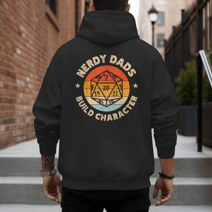 Nerdy Dads Build Character Men's Hoodie Back Print