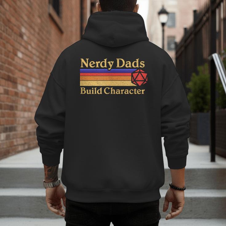 Nerdy Dads Dice For Tabletop RPG New Father Men's Hoodie Back Print
