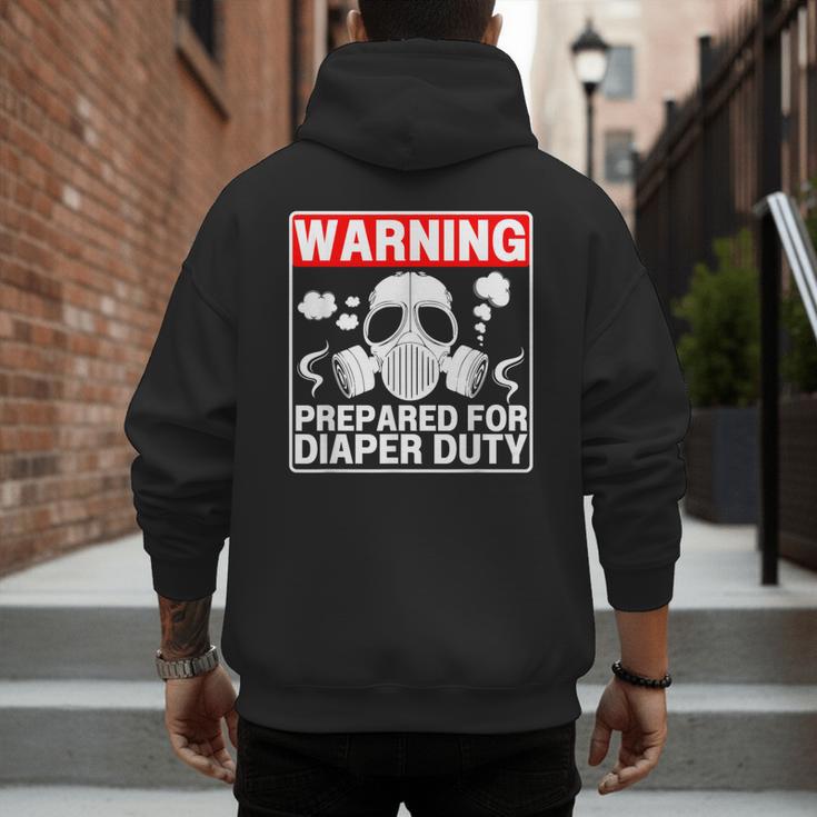 New Dad Prepared For Diaper Duty Daddy Diaper Duty Men's Hoodie Back Print New Dad Prepared For Diaper Duty Daddy Diaper Duty Men's Hoodie Back Print