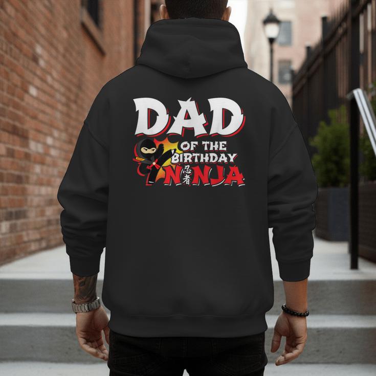 Ninja Birthday Party Dad Of The Birthday Ninja Small Men's Hoodie Back Print