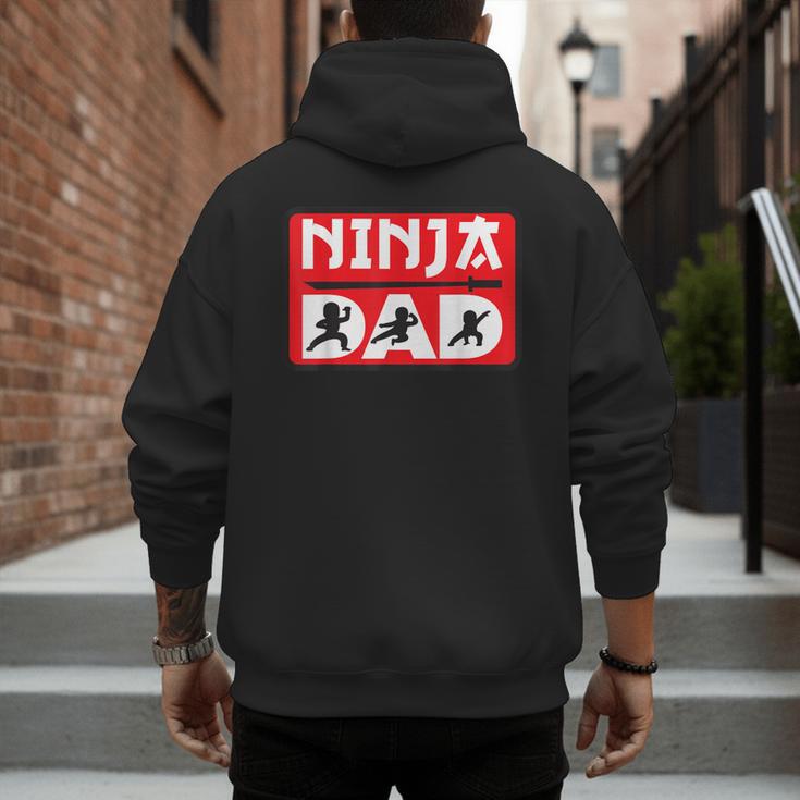Ninja Dad Matching Family Ninja Warrior Men's Hoodie Back Print