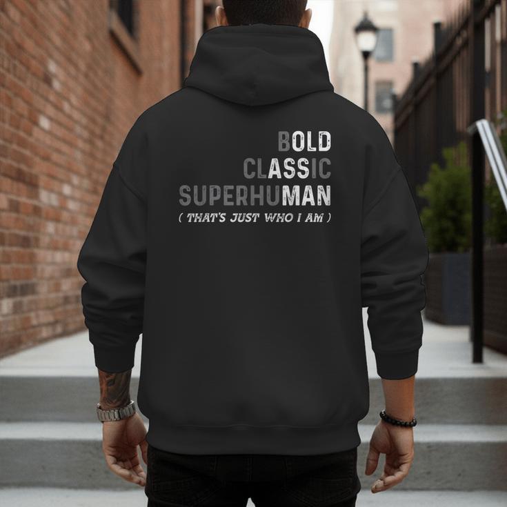 Old Man Gag Dad Father's Day Husband Birthday Grandpa Men's Hoodie Back Print