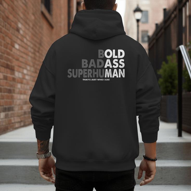 Old Man Saying Gag Dad Husband Birthday Fathers Day Men's Hoodie Back Print